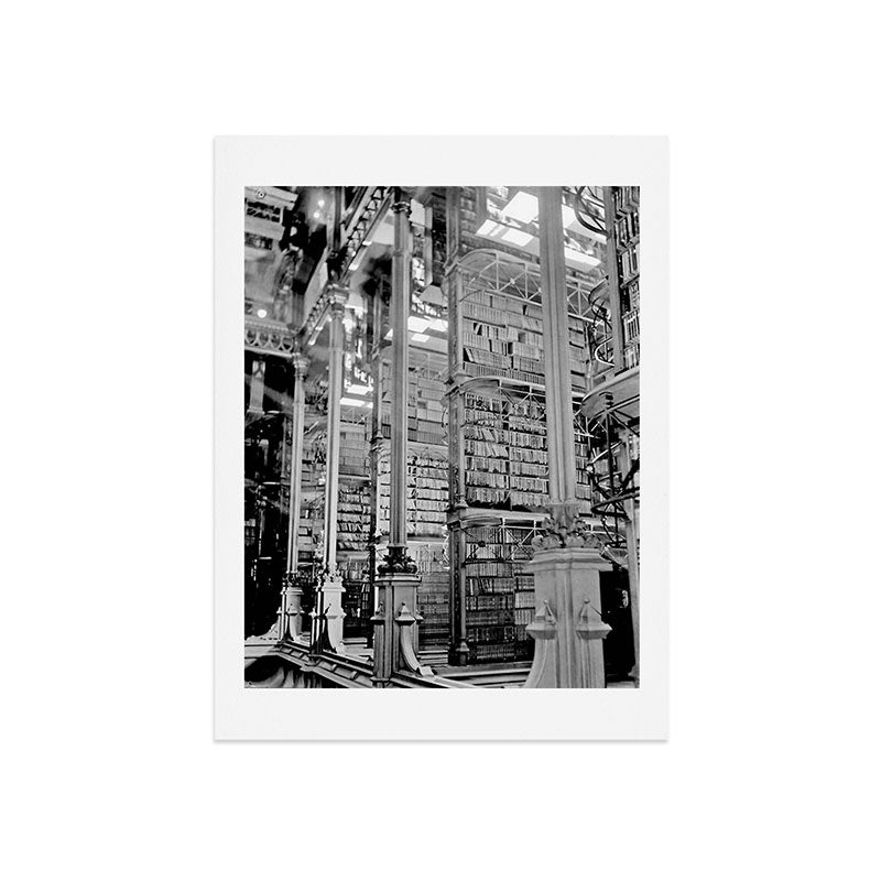 A Book Lover's Dream - Cincinnati Public Library black and white photographs / black and white photo Art Print