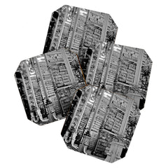 A Book Lover's Dream - Cincinnati Public Library black and white photographs / black and white photo Coaster