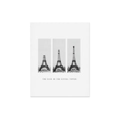 1888-1889 The Rise of the Eiffel Tower Construction Sequence black and white photography Art Print