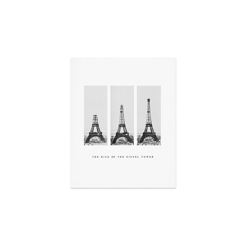 1888-1889 The Rise of the Eiffel Tower Construction Sequence black and white photography Art Print
