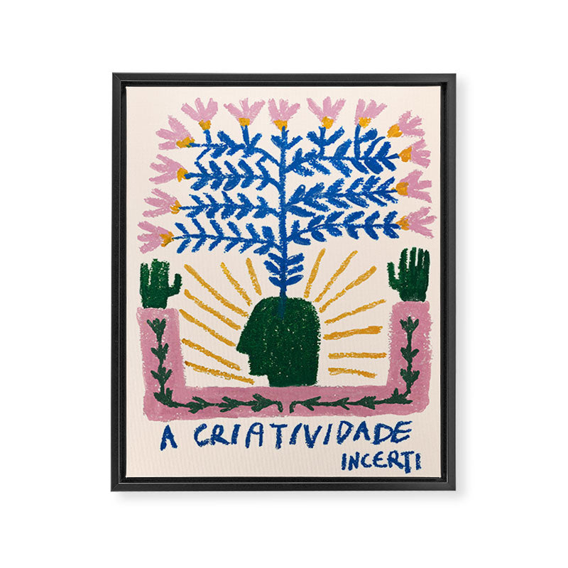 "The Criativity" Sketch Framed Canvas Print