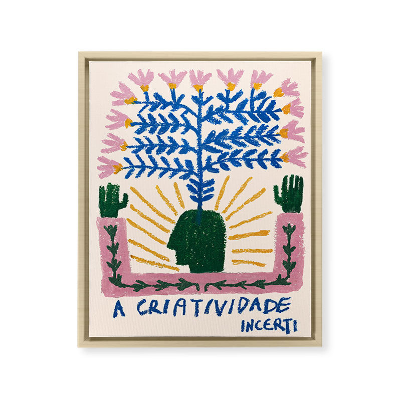 "The Criativity" Sketch Framed Canvas Print