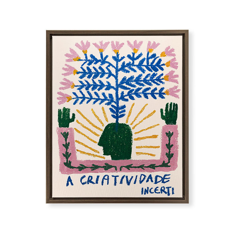 "The Criativity" Sketch Framed Canvas Print
