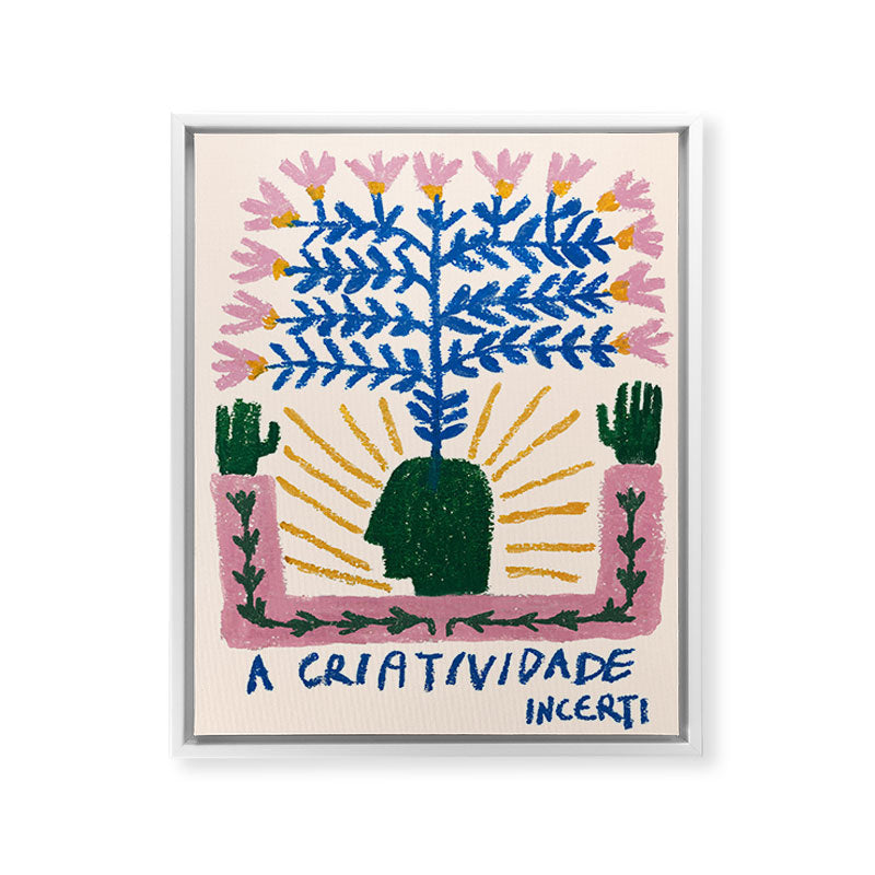 "The Criativity" Sketch Framed Canvas Print