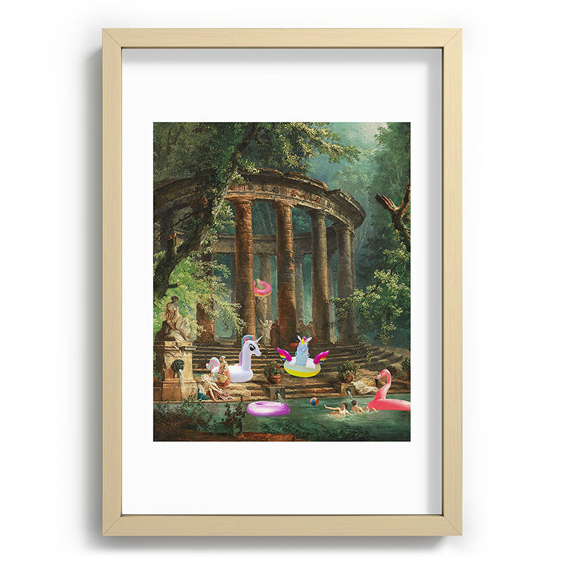 18th Century Pool Party Framed Art Print