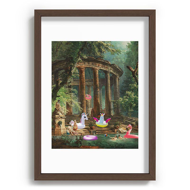 18th Century Pool Party Framed Art Print
