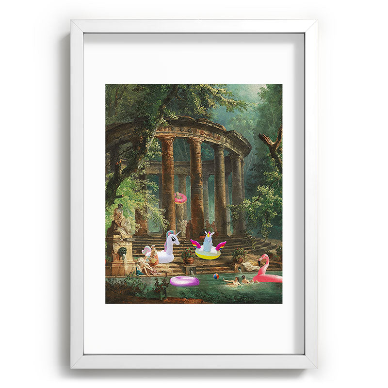 18th Century Pool Party Framed Art Print