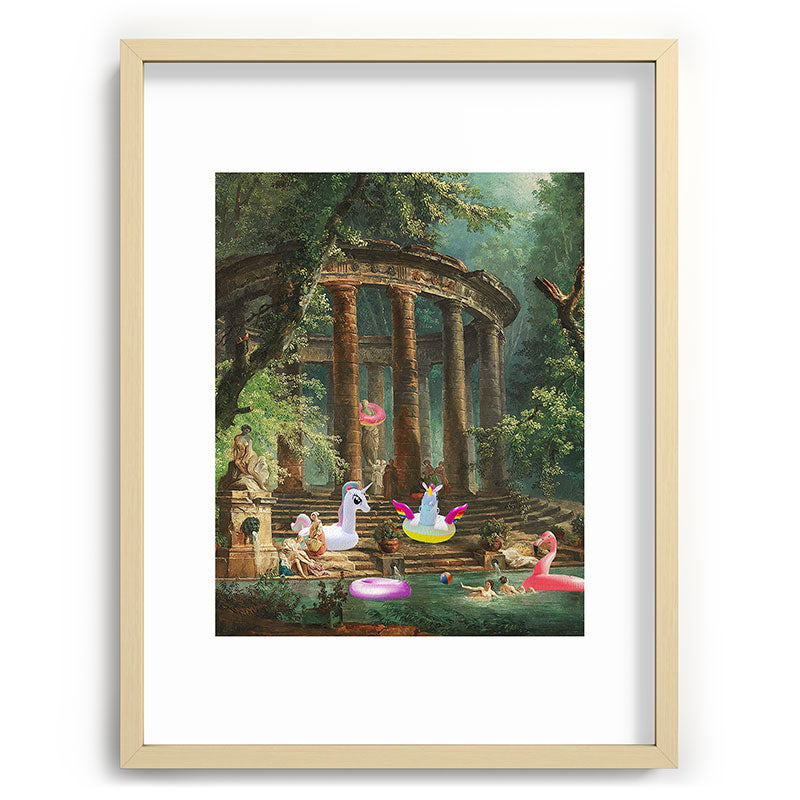 18th Century Pool Party Framed Art Print