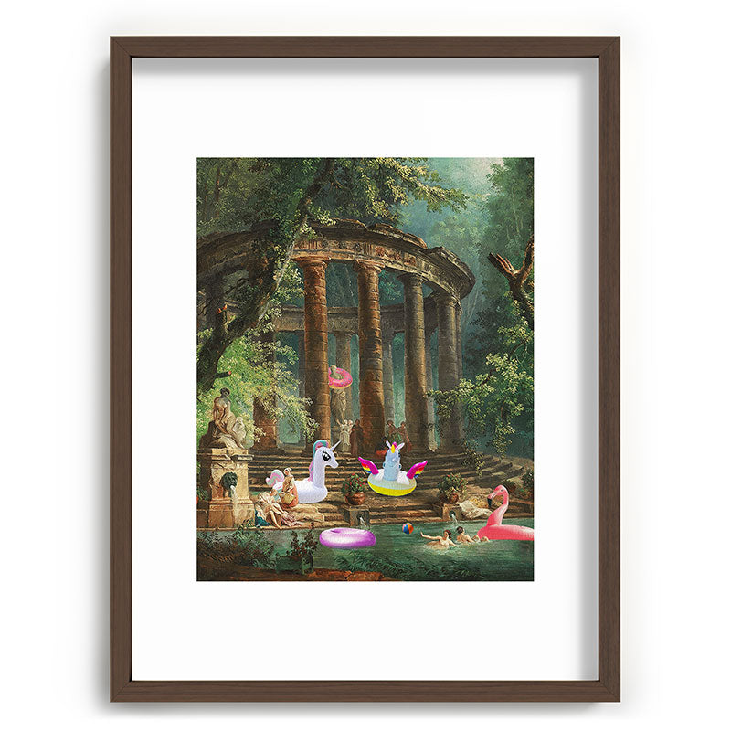 18th Century Pool Party Framed Art Print