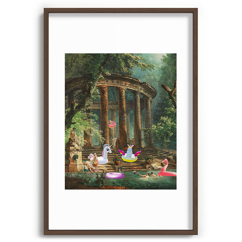 18th Century Pool Party Framed Art Print