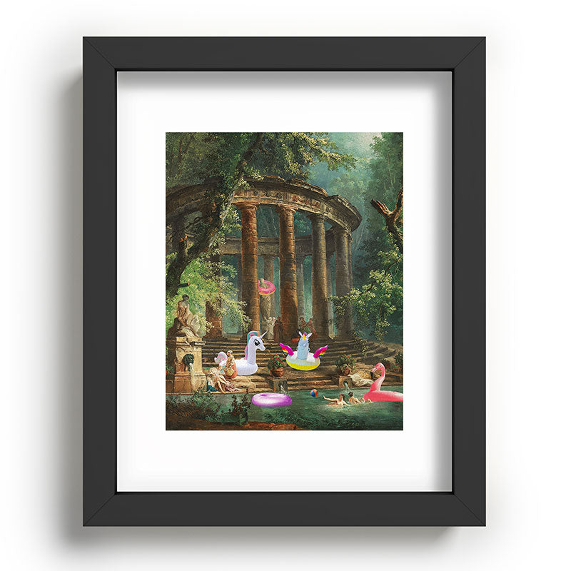 18th Century Pool Party Framed Art Print