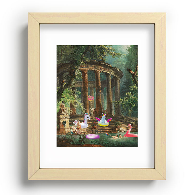 18th Century Pool Party Framed Art Print