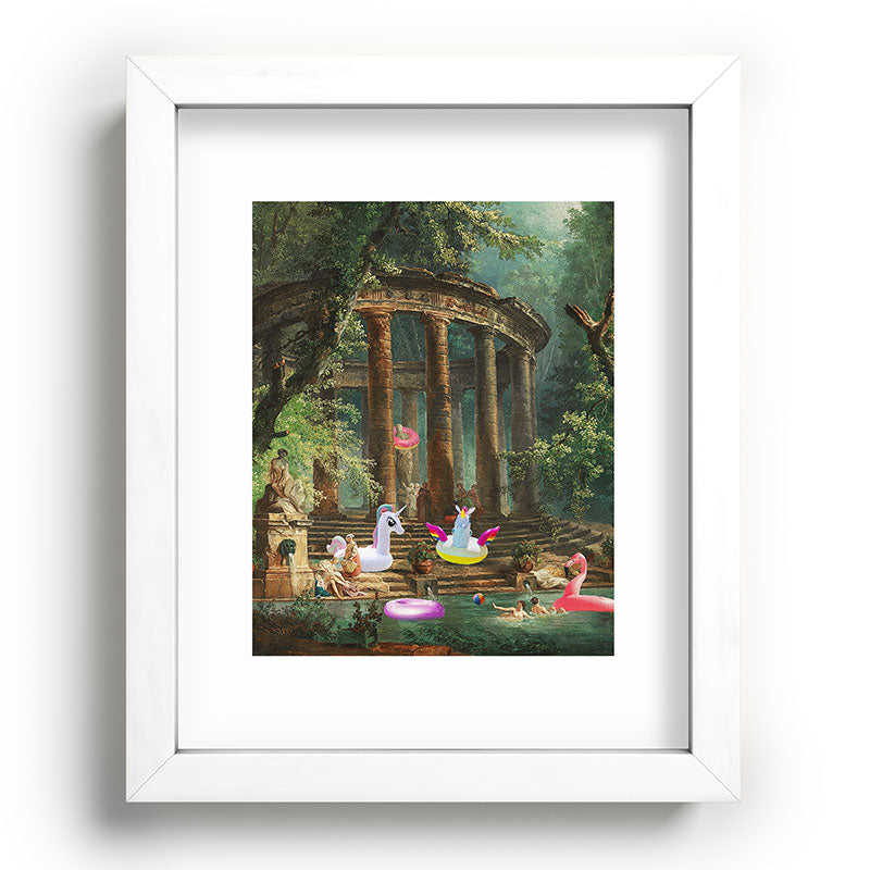 18th Century Pool Party Framed Art Print