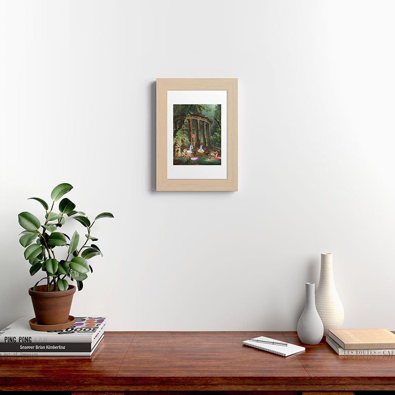 18th Century Pool Party Framed Art Print