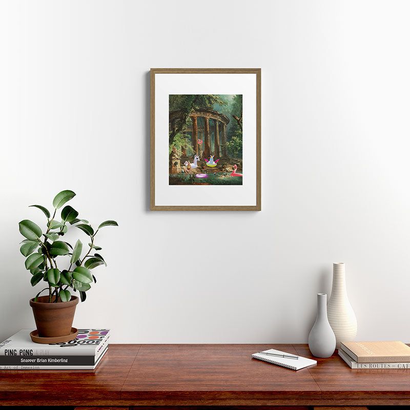 18th Century Pool Party Framed Art Print