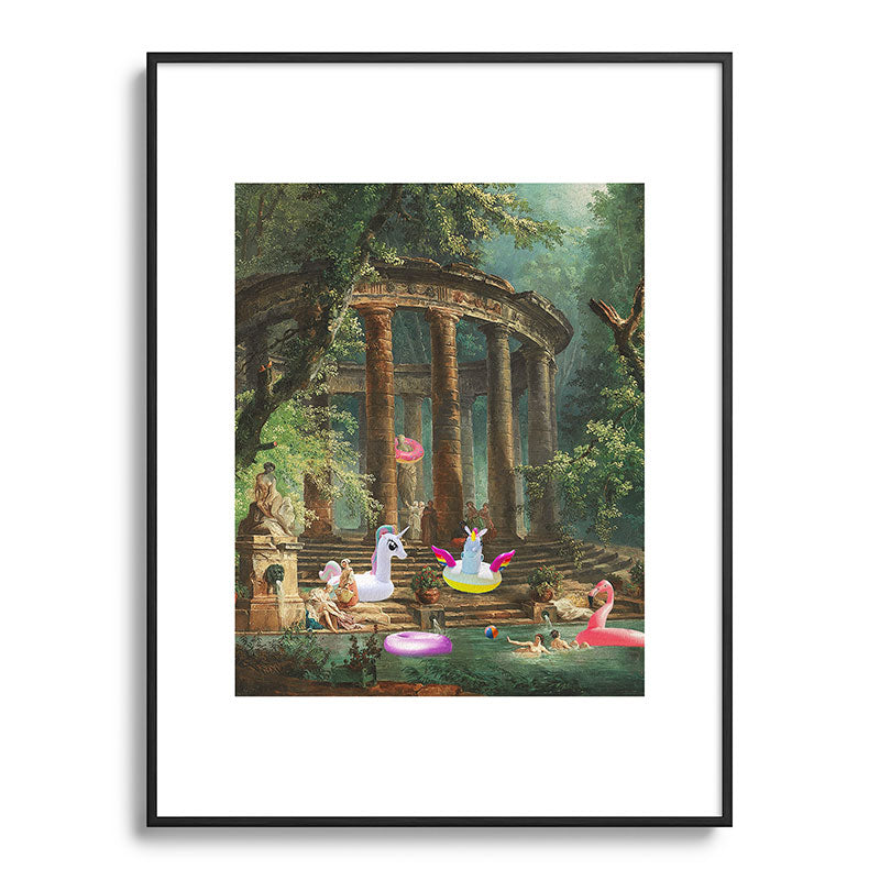 18th Century Pool Party Framed Art Print
