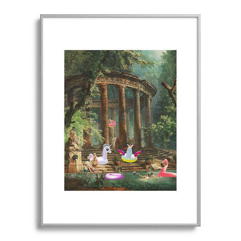 18th Century Pool Party Framed Art Print