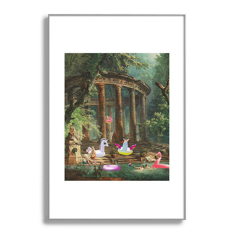 18th Century Pool Party Framed Art Print