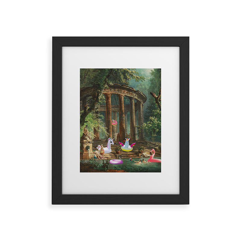 18th Century Pool Party Framed Art Print