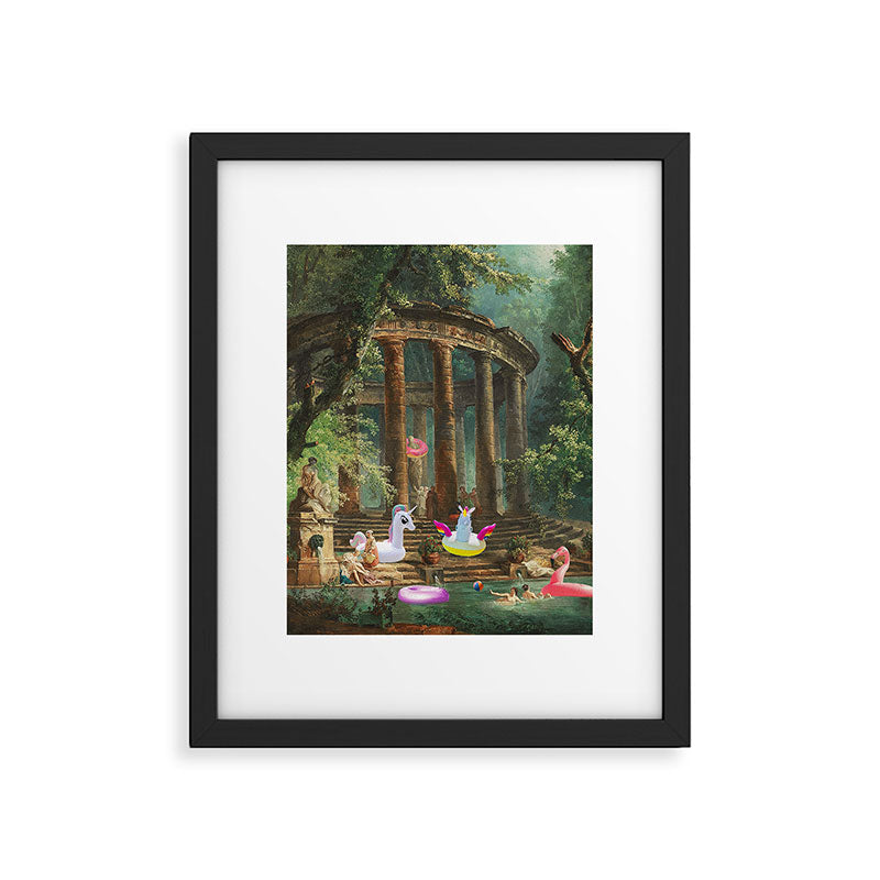 18th Century Pool Party Framed Art Print