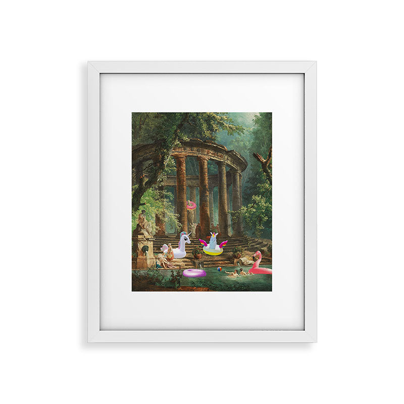 18th Century Pool Party Framed Art Print