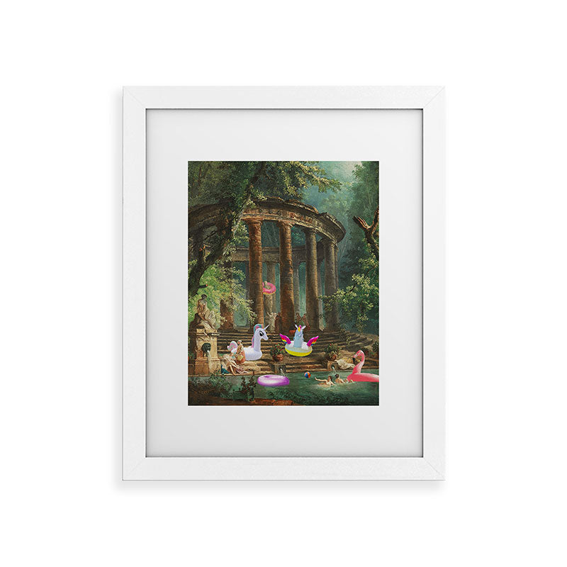 18th Century Pool Party Framed Art Print