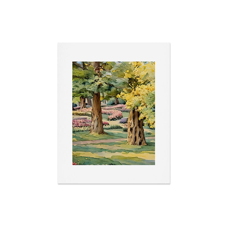 A beautiful day at the park Art Print