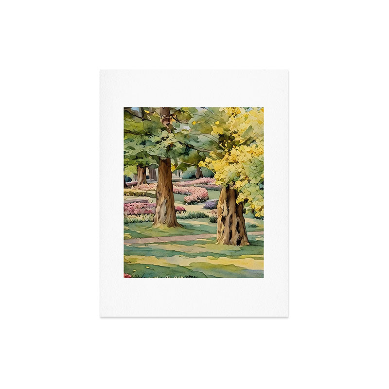 A beautiful day at the park Art Print