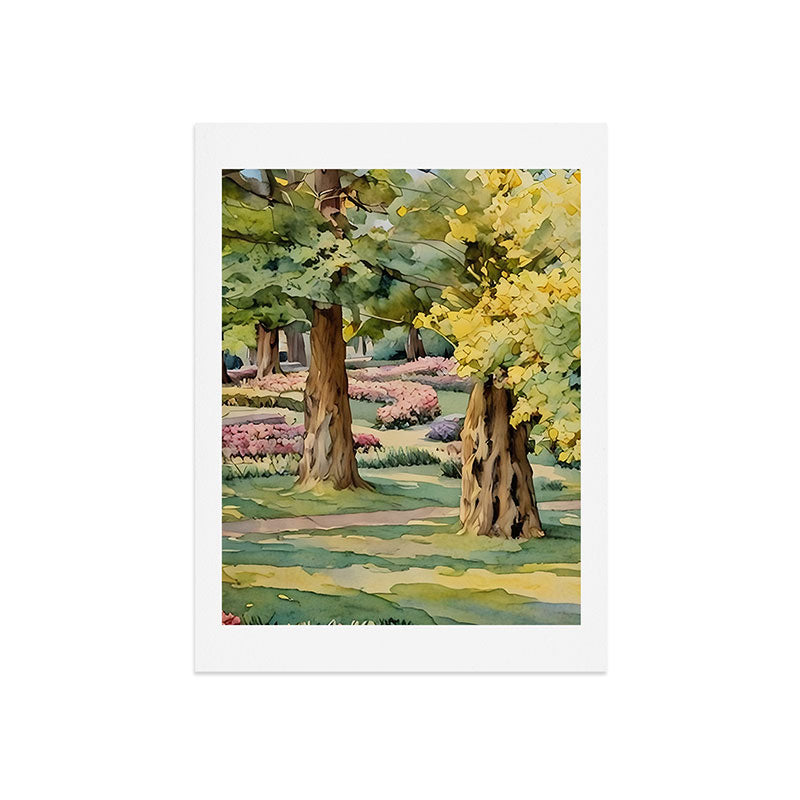 A beautiful day at the park Art Print