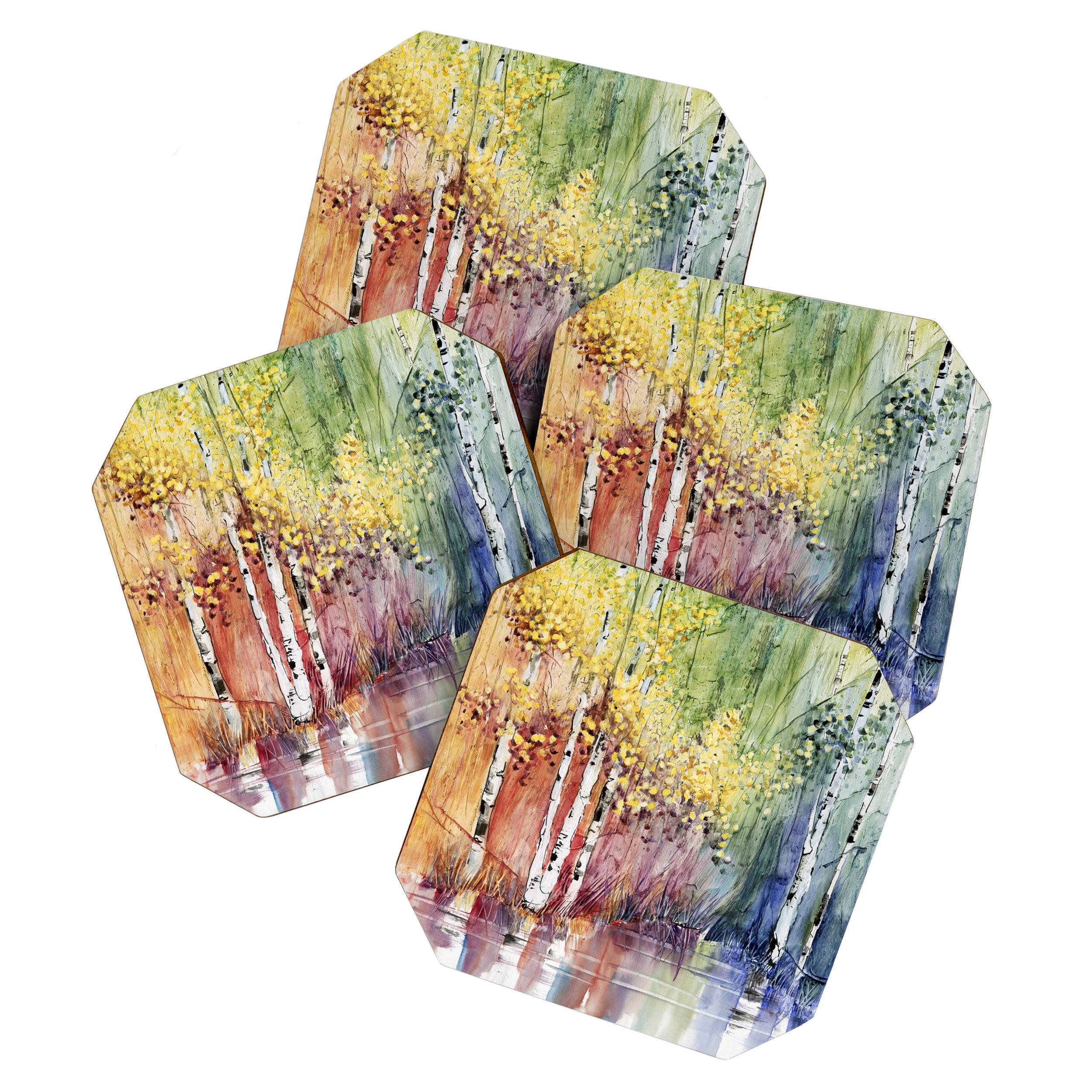 4 Season watercolor collection - summer Coaster