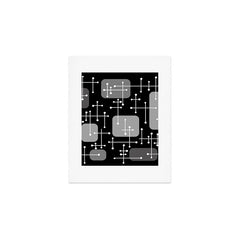 1950s Eames Era Art Crosshairs Black White Art Print