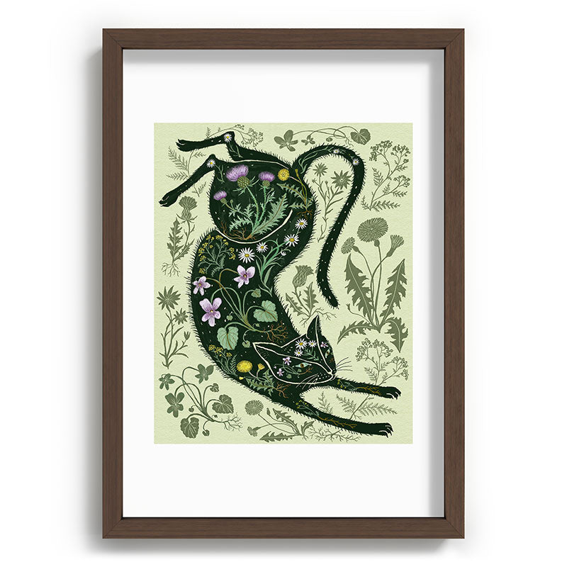 A Cat in the Wildflowers Framed Art Print