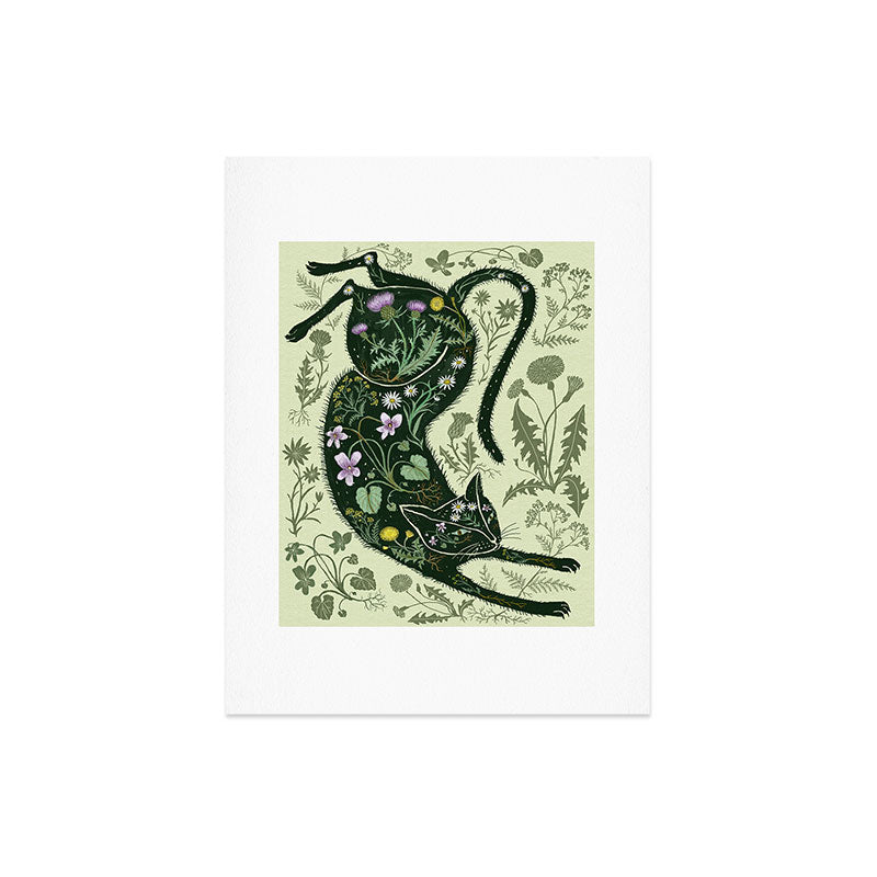 A Cat in the Wildflowers Art Print