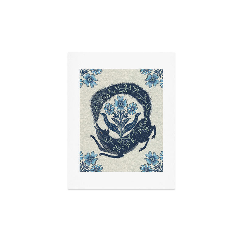 A Fox Chasing Its Tail Art Print