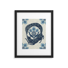 A Fox Chasing Its Tail Framed Art Print