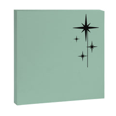 1950s Atomic Age Retro Starbursts in Aqua Mint and Black Canvas Print