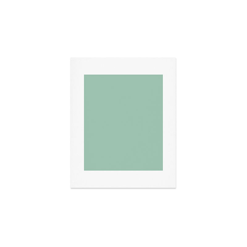 1950s Mint Green Solid Art Print