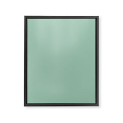 1950s Mint Green Solid Framed Canvas Print