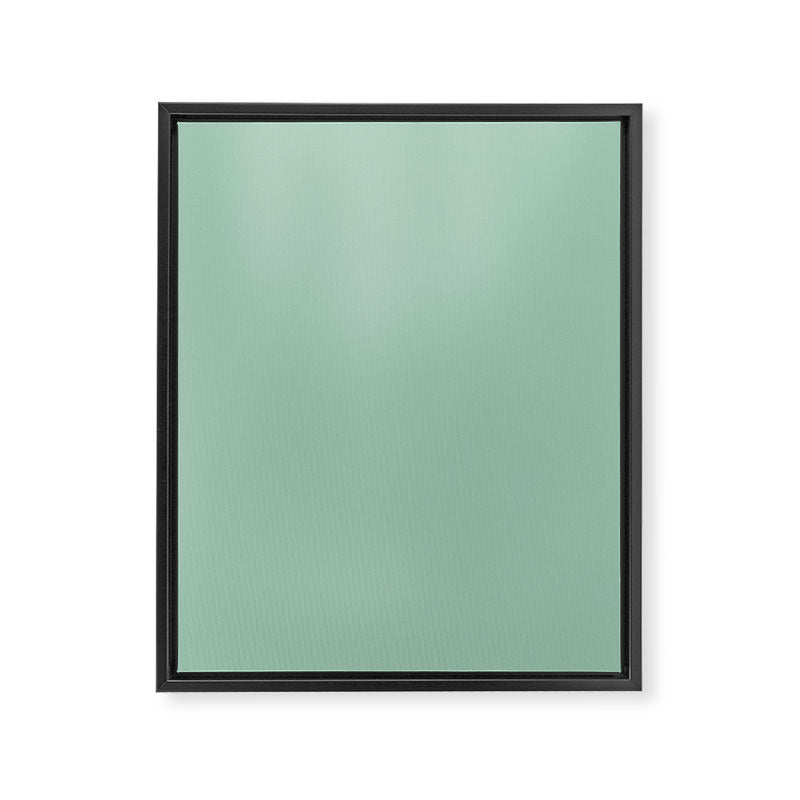 1950s Mint Green Solid Framed Canvas Print