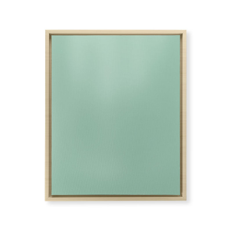 1950s Mint Green Solid Framed Canvas Print