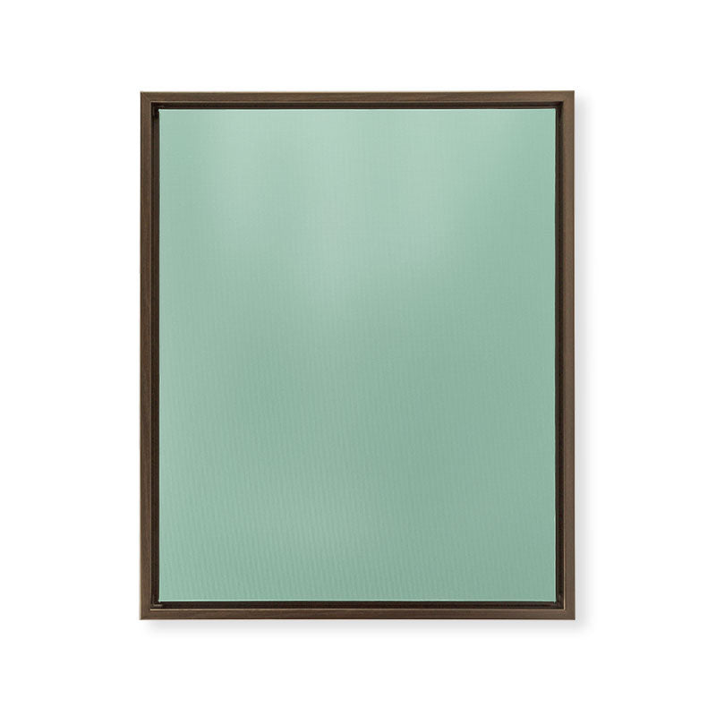 1950s Mint Green Solid Framed Canvas Print