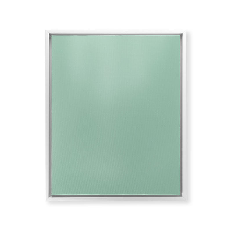 1950s Mint Green Solid Framed Canvas Print