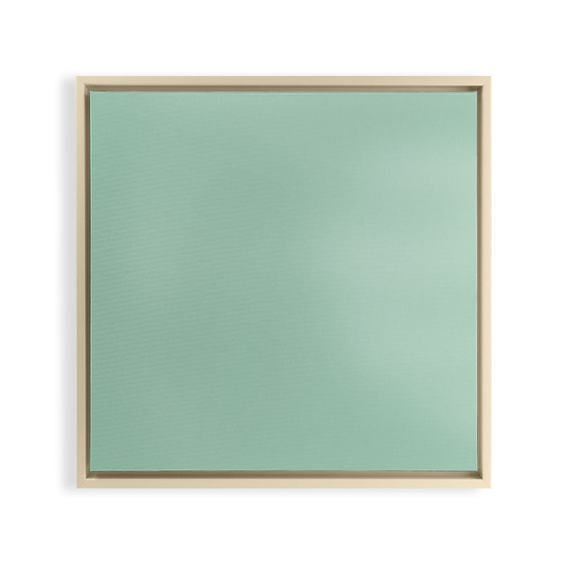 1950s Mint Green Solid Framed Canvas Print