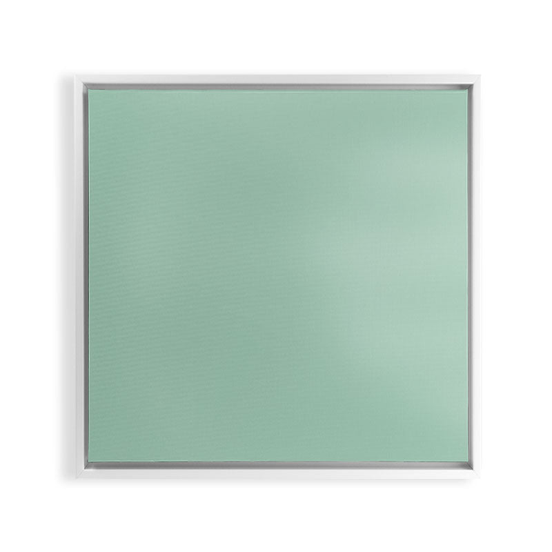 1950s Mint Green Solid Framed Canvas Print