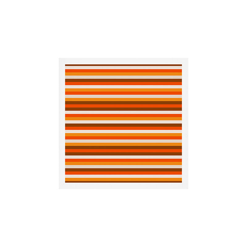 70s Fine Stripes in Retro Orange and Brown Art Print