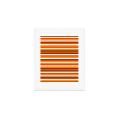 70s Fine Stripes in Retro Orange and Brown Art Print