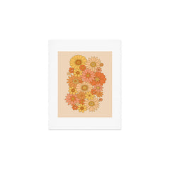 70s Retro Daisy Floral Art Print