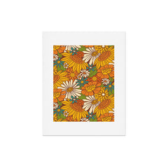 70s Retro Floral Art Print