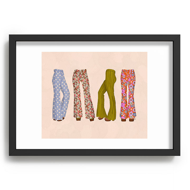 1970s Bellbottom Bliss Retro Fashion Framed Art Print