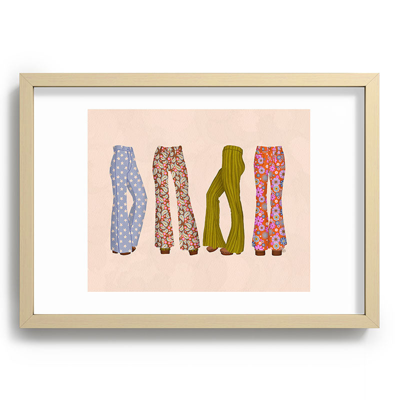 1970s Bellbottom Bliss Retro Fashion Framed Art Print